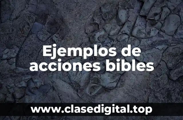 Ejemplos de acciones bibles