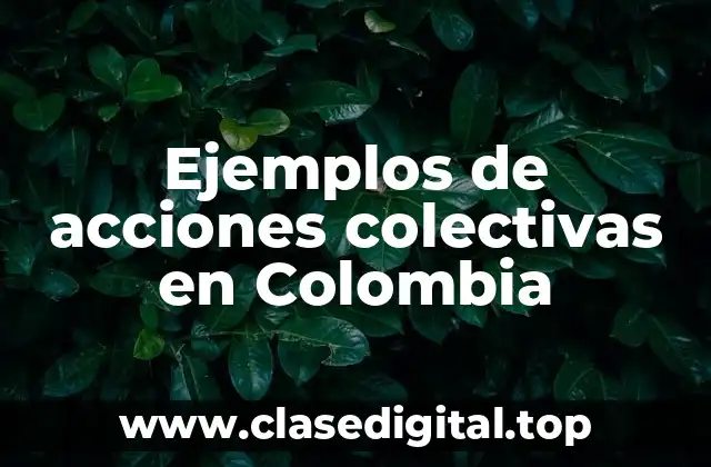 Ejemplos de acciones colectivas en Colombia