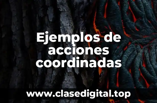 Ejemplos de acciones coordinadas
