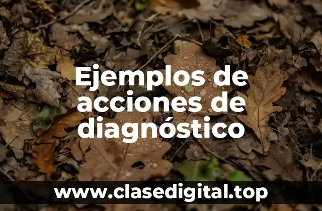 Ejemplos de acciones de diagnóstico
