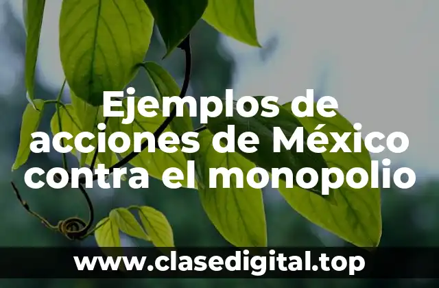 Ejemplos de acciones de México contra el monopolio