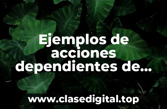Ejemplos de acciones dependientes de enfermería y Significado