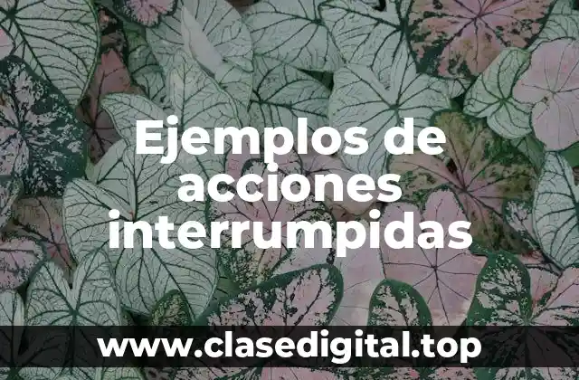 Ejemplos de acciones interrumpidas