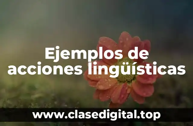 Ejemplos de acciones lingüísticas