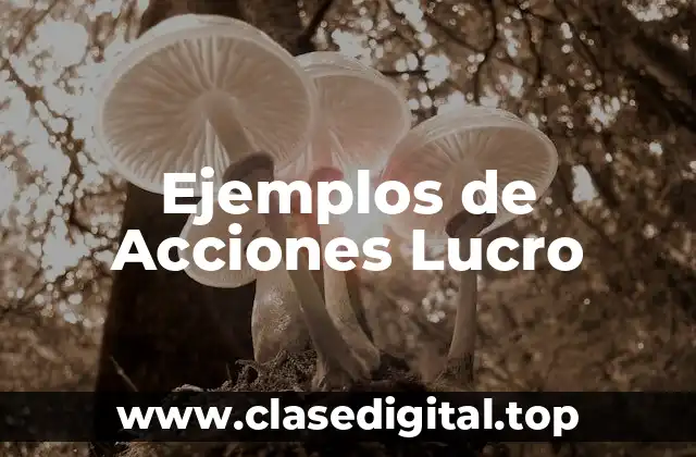 Ejemplos de Acciones Lucro