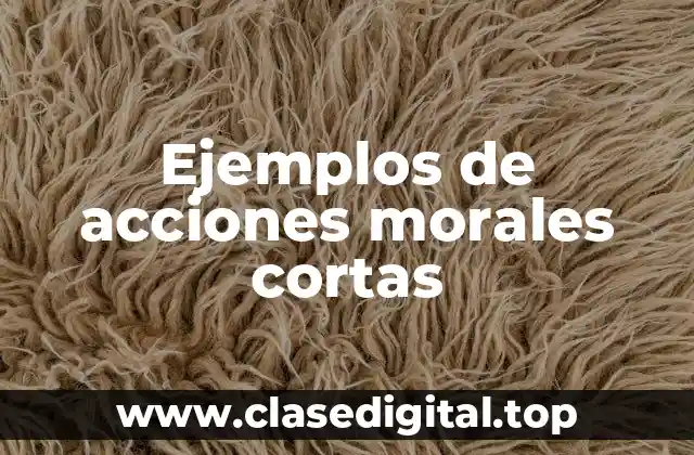 Ejemplos de acciones morales cortas