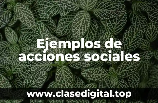 Ejemplos de acciones sociales