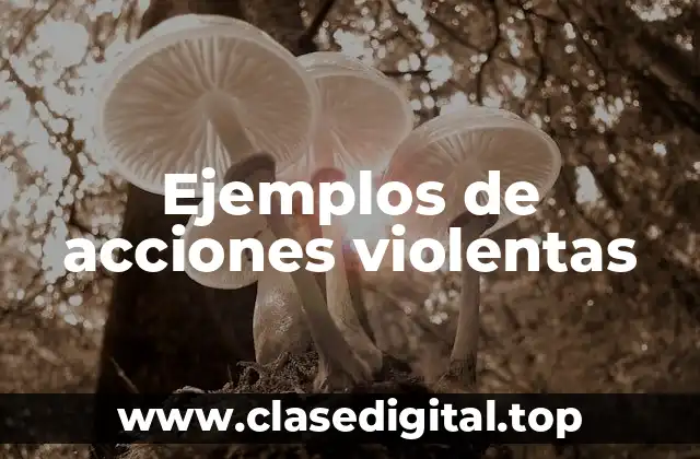 Ejemplos de acciones violentas
