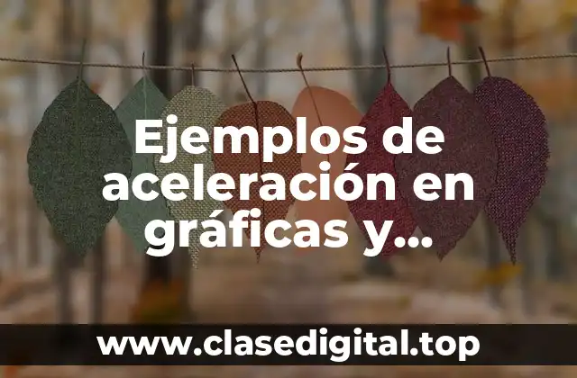 Ejemplos de aceleración en gráficas y Significado
