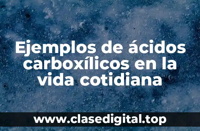Ejemplos de ácidos carboxílicos en la vida cotidiana