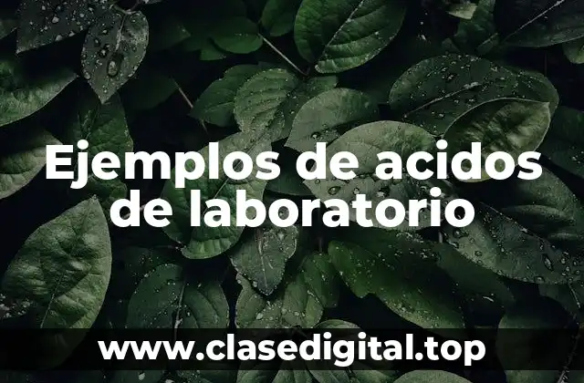 Ejemplos de acidos de laboratorio