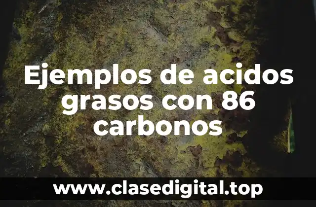Ejemplos de acidos grasos con 86 carbonos