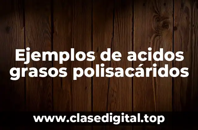 Ejemplos de acidos grasos polisacáridos