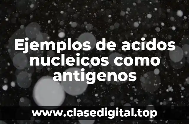 Ejemplos de acidos nucleicos como antigenos