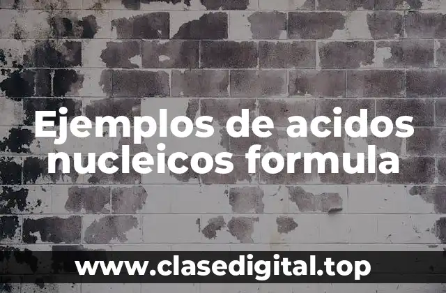Ejemplos de acidos nucleicos formula