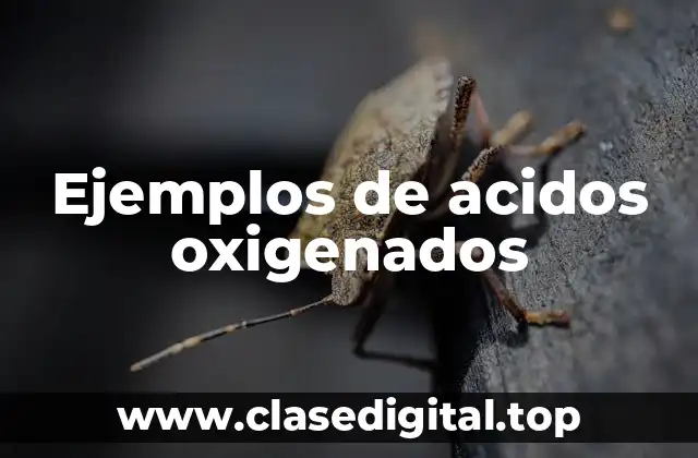 Ejemplos de acidos oxigenados