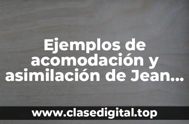 Ejemplos de acomodación y asimilación de Jean Piaget