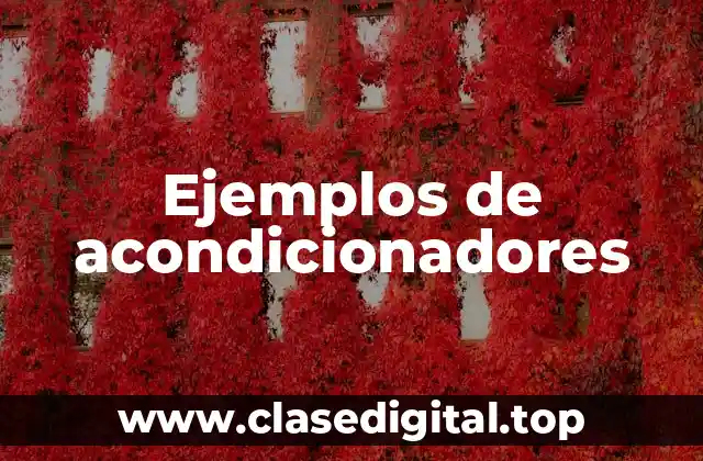 Ejemplos de acondicionadores