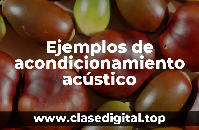 Ejemplos de acondicionamiento acústico
