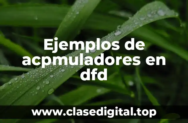 Ejemplos de acpmuladores en dfd