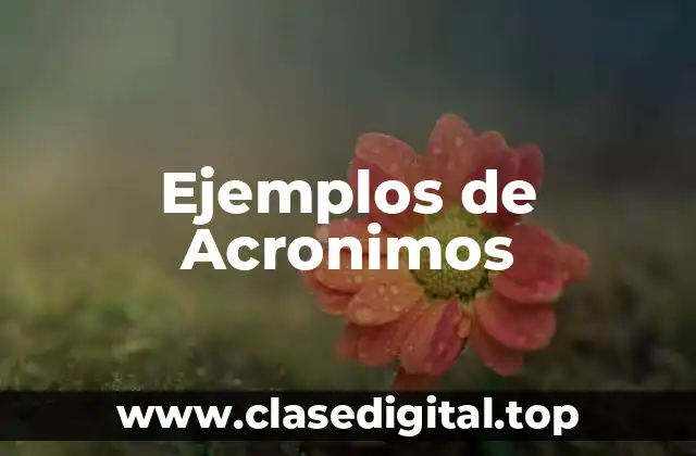 Ejemplos de Acronimos