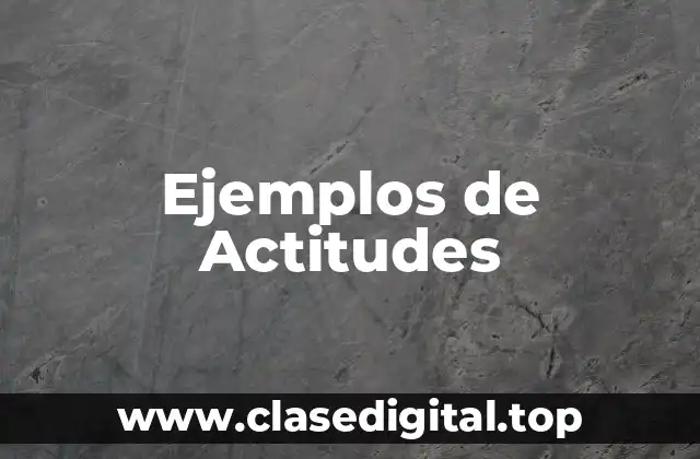 Ejemplos de Actitudes