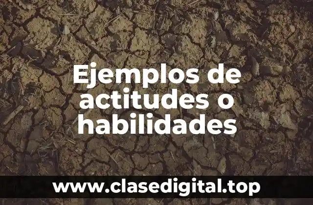 Ejemplos de actitudes o habilidades