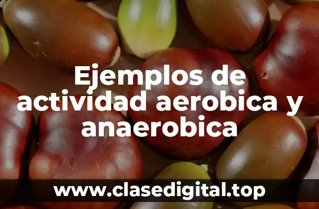 Ejemplos de actividad aerobica y anaerobica