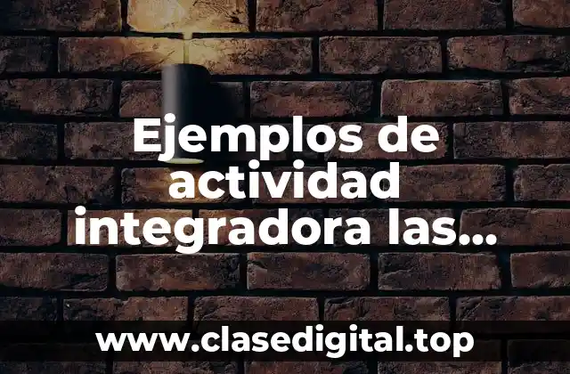 Ejemplos de actividad integradora las funciones