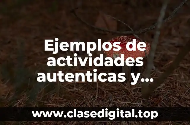 Ejemplos de actividades autenticas y escolares