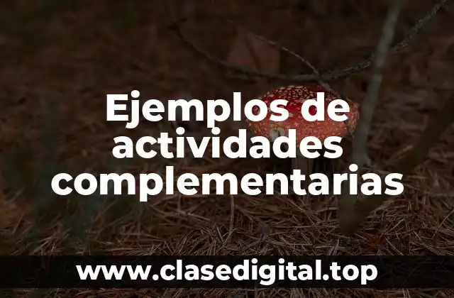 Ejemplos de actividades complementarias