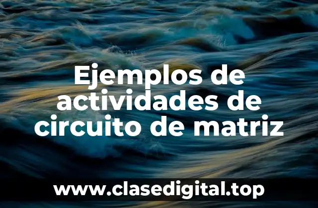 Ejemplos de actividades de circuito de matriz