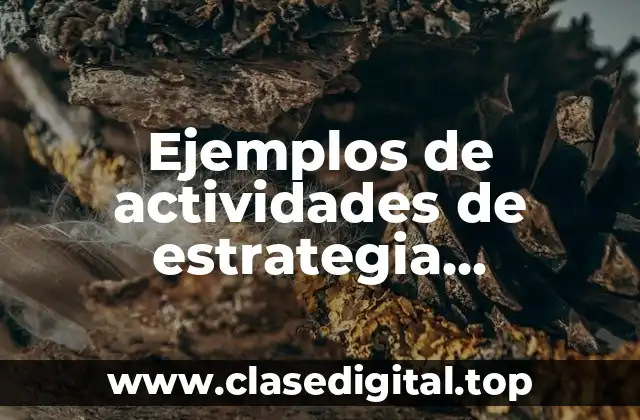 Ejemplos de actividades de estrategia contracción