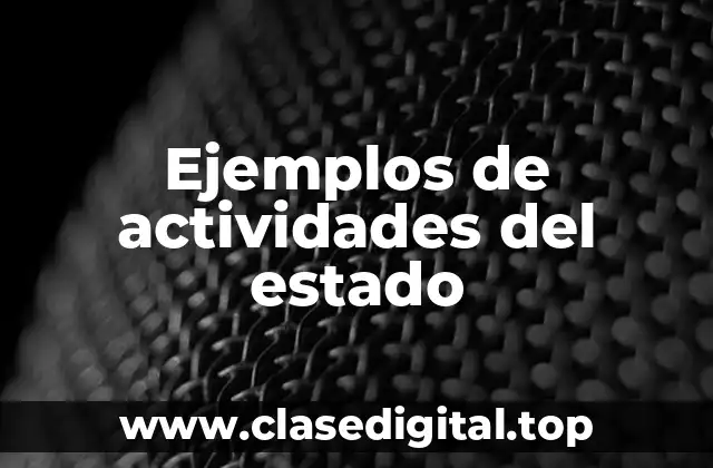 Ejemplos de actividades del estado