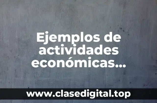 Ejemplos de actividades económicas terciarias y Significado