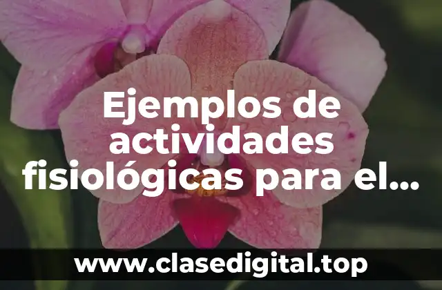 Ejemplos de actividades fisiológicas para el estrés