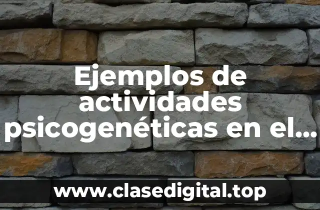 Ejemplos de actividades psicogenéticas en el aula