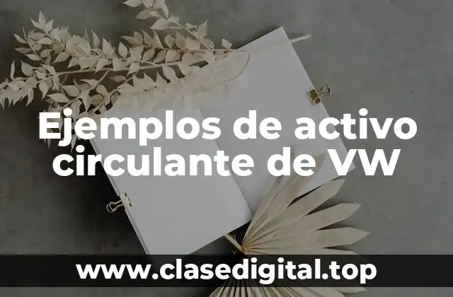 Ejemplos de activo circulante de VW