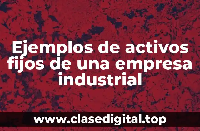 Ejemplos de activos fijos de una empresa industrial