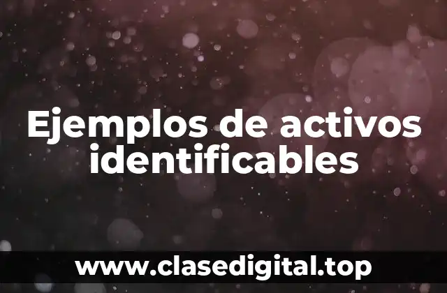 Ejemplos de activos identificables
