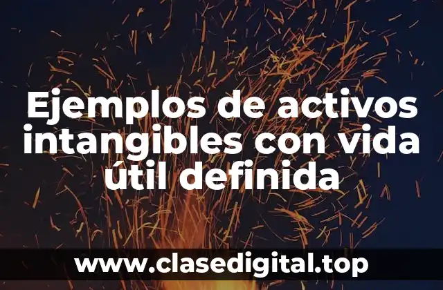 Ejemplos de activos intangibles con vida útil definida