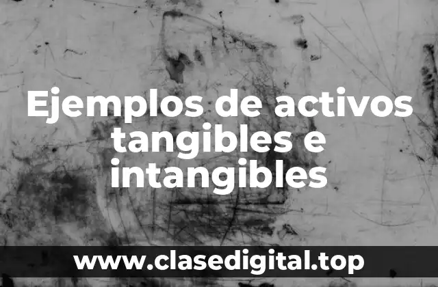 Ejemplos de activos tangibles