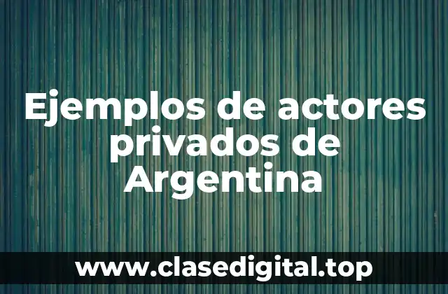 Ejemplos de actores privados de Argentina