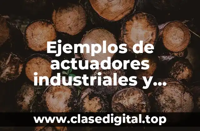 Ejemplos de actuadores industriales y Significado