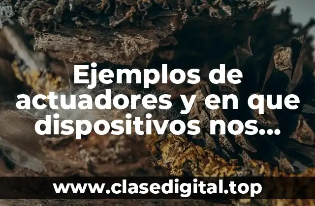 Ejemplos de actuadores