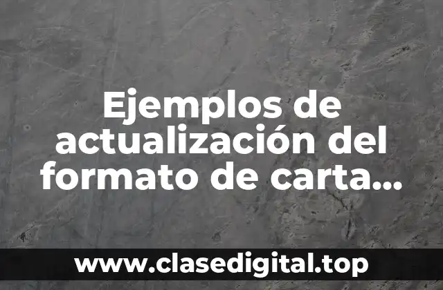 Ejemplos de actualización del formato de carta compromiso Pnce