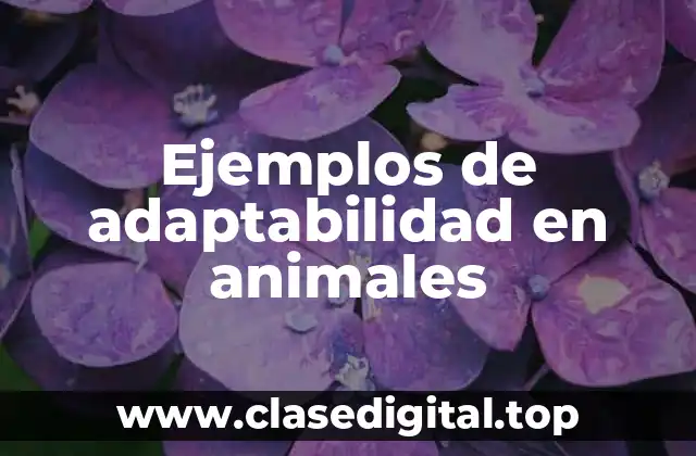 Ejemplos de adaptabilidad en animales