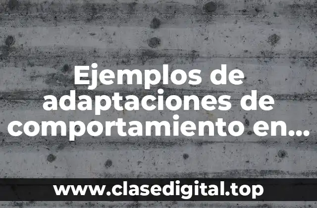 Ejemplos de adaptaciones de comportamiento en plantas