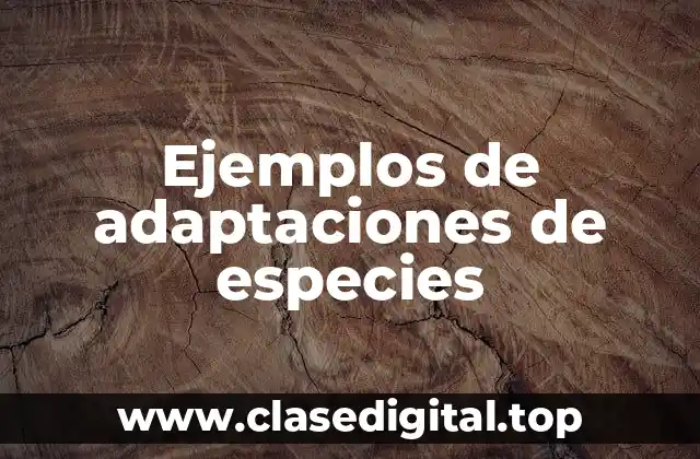 Ejemplos de adaptaciones de especies