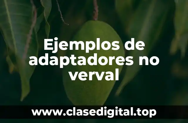 Ejemplos de adaptadores no verval